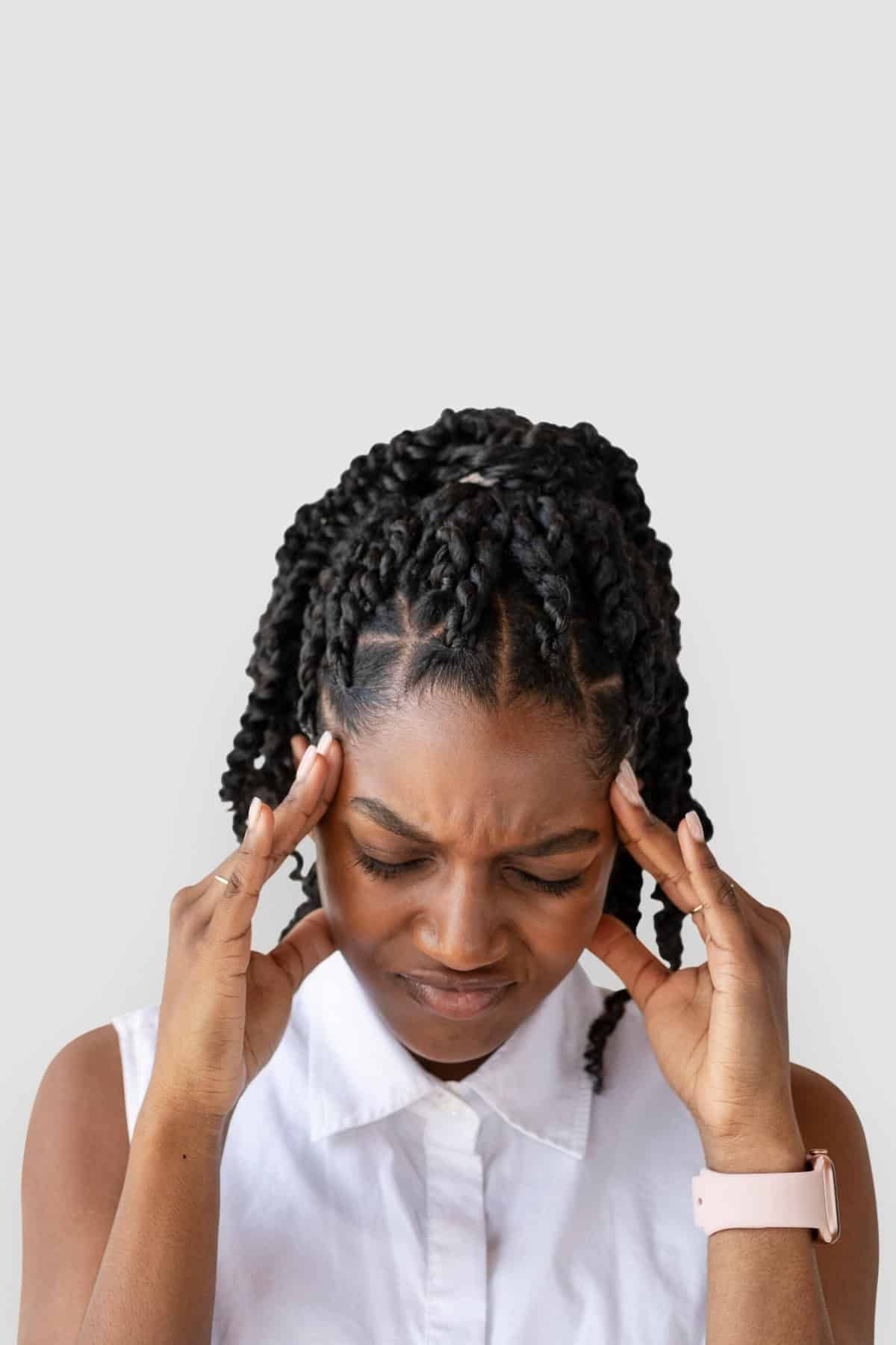 woman with a headache